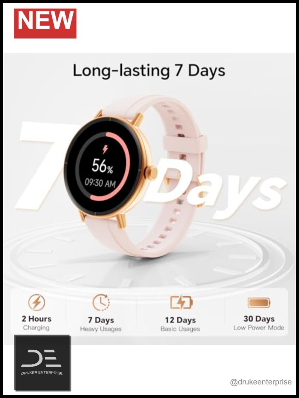 1.57" Touch Screen Smart Watch with Heart Rate/SpO2/Sleep Monitor, IP68 - Picture 4 of 4